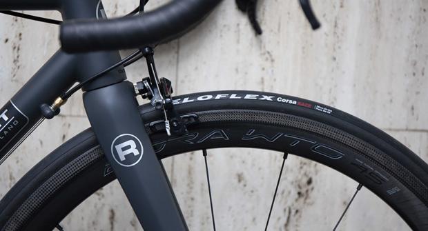 Rocket, the Italian handmade racing bike, features Veloflex clincher tires